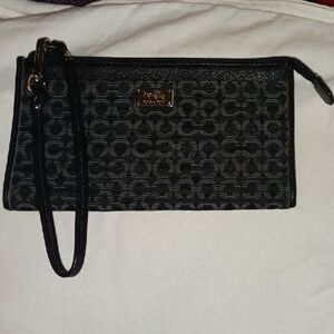 Coach Black Patterned Wristlet